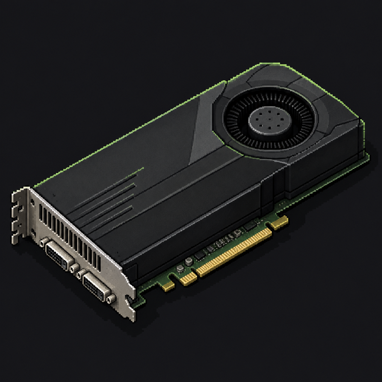 Pixel art GeForce GTS 250